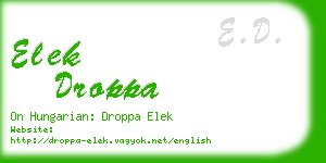 elek droppa business card